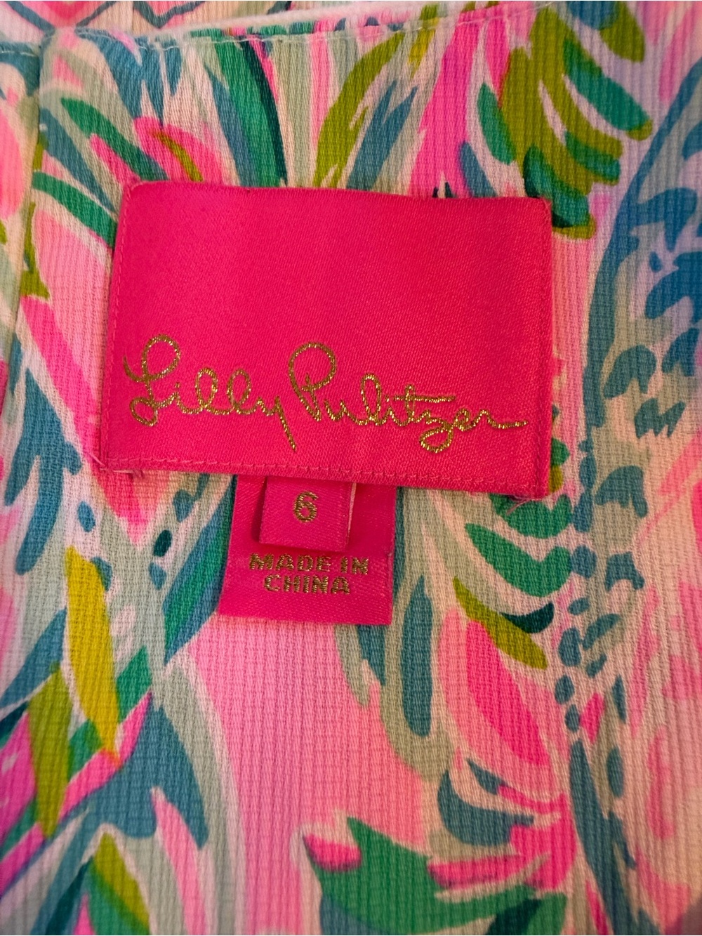 EUC Lilly Pulitzer Gabby Shift Dress Unicorn of the Sea Size 6 - Picture 4 of 5
